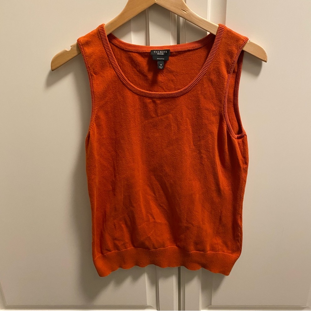 Talbots Orange Sweater Vest